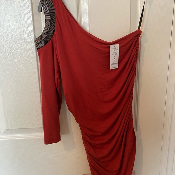 Bebe one shoulder Pink mini Dress Medium - Picture 1 of 2